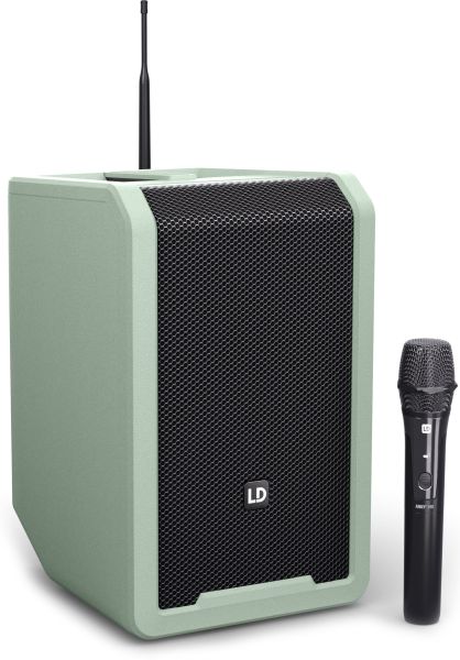 LD Systems ANNY® 8 HHD B8 GN - Tragbarer Bluetooth® PA-Lautsprecher mit Akku, Mixer und 1x