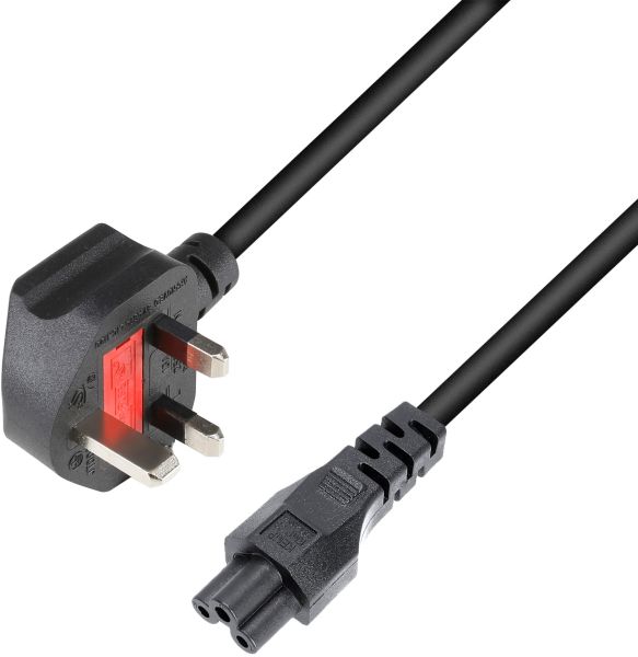 Adam Hall Cables 3 STAR PTD 0150 UK - Kaltgerätekabel UK | IEC C5 x BS1363/A | 1,5 m