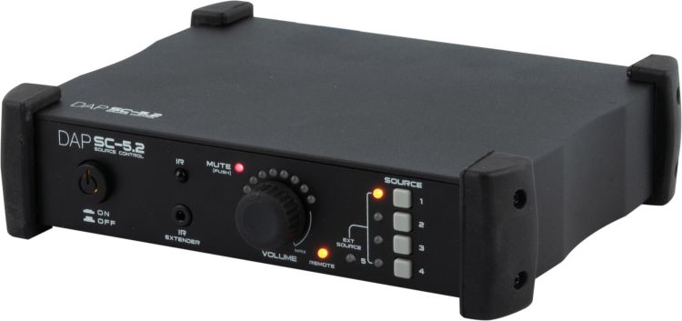 DAP-Audio SC-5.2 Source Control Stereo-Audiosignalwahlschalter und Lautstärkeregler