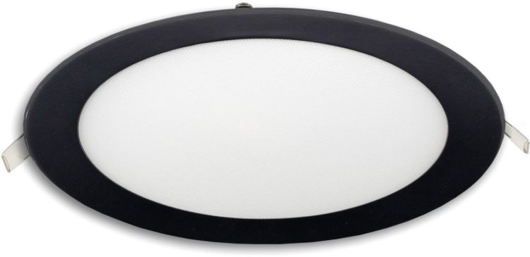 ISOLED LED Downlight, 18W, rund ultraflach schwarz, 225mm, Colorswitch 3000|3500|4000K, dimmbar