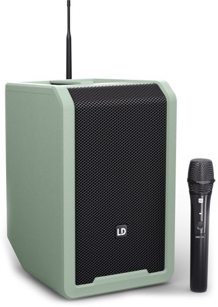 LD Systems ANNY® 8 HHD B5 GN - Tragbarer Bluetooth® PA-Lautsprecher mit Akku, Mixer und 1x