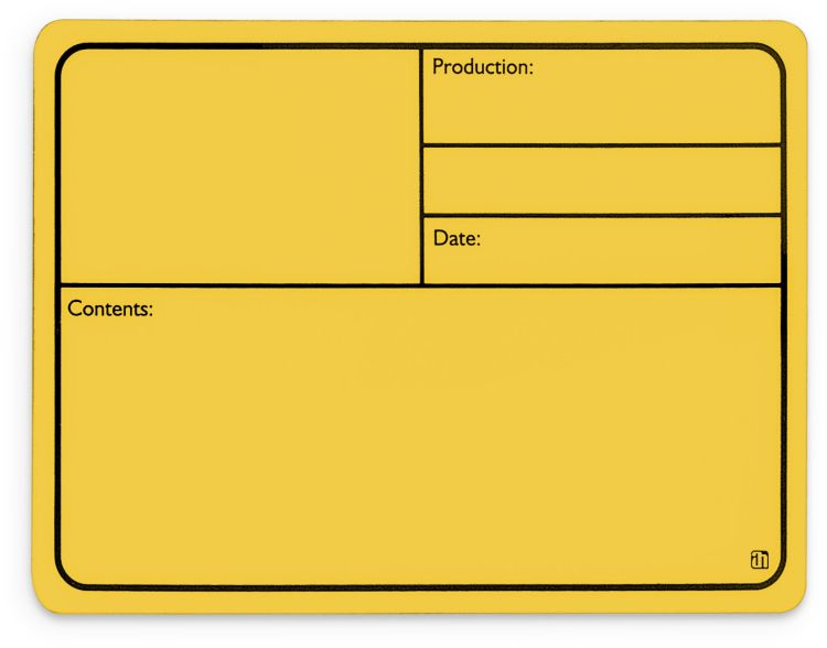 Adam Hall Hardware 88001 M YELLOW - Beschriftungsschild Kunststoff, magnetisch 177 x127 mm, gelb