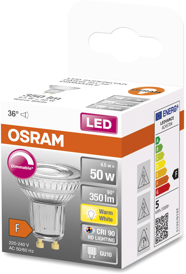 Led superstar par16 50 online 36 dimmable gu10