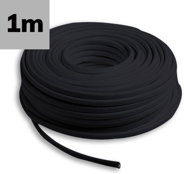 ISOLED Kabel PUR-ummantelt, schwarz, 5x0,5mm² H05BQ-F, Meterware