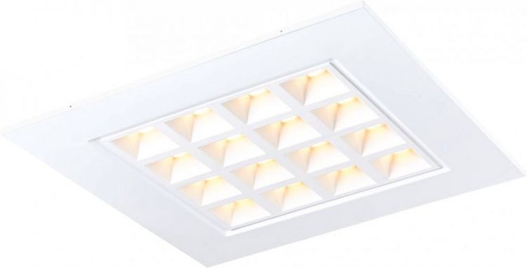 SLV PAVONO 620x620, Indoor LED Deckeneinbauleuchte weiß 3000K UGR