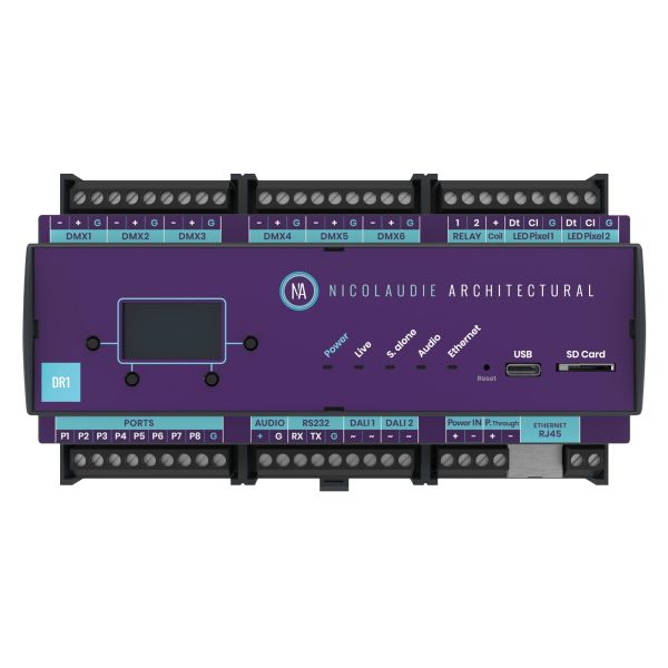 Nicolaudie Architectural DINA - DR1, fortschrittlicher Beleuchtungsregler für die DIN-Schienenmontage