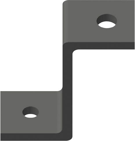 Eurotrack - Universal mounting bracket Black (powder coated)