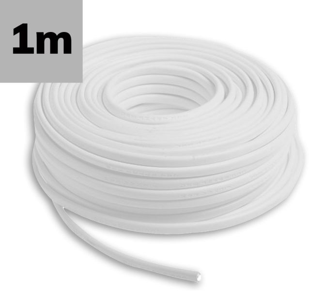 ISOLED Kabel PVC ummantelt, weiß, 2x0,75mm² H05VV-F, Meterware