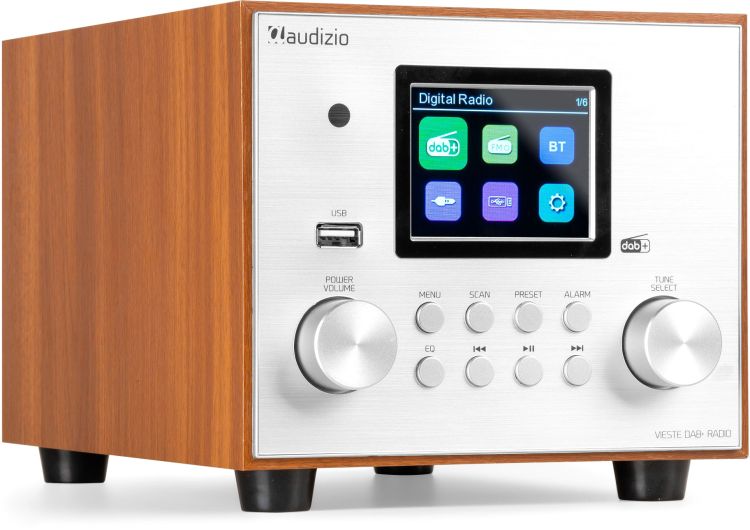 Audizio Vieste DAB+ Radio mit Subwoofer Silber