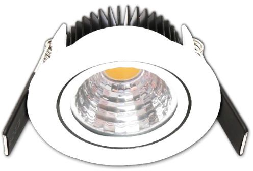 ISOLED LED Einbauleuchte Sys68 MiniAMP weiss 5W, 24V DC, warmweiß 3000k, dimmbar