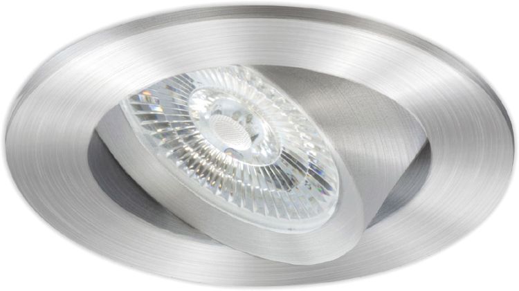 ISOLED LED Einbauleuchte Slim68 Alu gebürstet, rund, 9W, warmweiß, dimmbar