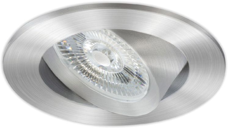 ISOLED LED Einbauleuchte Slim68 MiniAMP Alu gebürstet, rund, 8W, 24V DC, warmweiß, nicht dimmbar