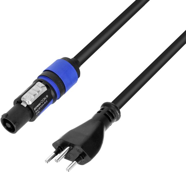 Adam Hall Cables 5 STAR PCON 0150 CH - Netzkabel | Neutrik powerCON® x SEV M12 | 1,5 m