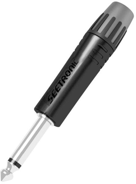 Seetronic Jack Plug 6.3 mm Mono Schwarzes Gehäuse - schwarze Endkappe