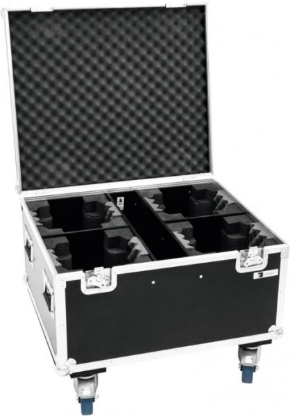 ROADINGER Flightcase 4x TMH FE-600 mit Rollen