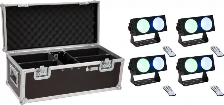 EUROLITE Set 4x LED CBB-2 COB RGB Leiste + Case