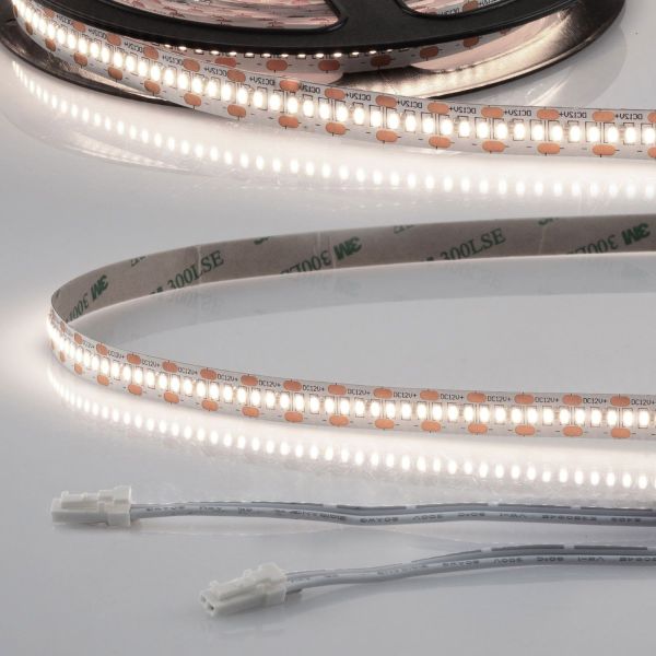 ISOLED LED CRI940 MiniAMP Flexband, 12V, 6W, 4000K, 250cm, beidseitig 30cm Kabel mit male-Stecker