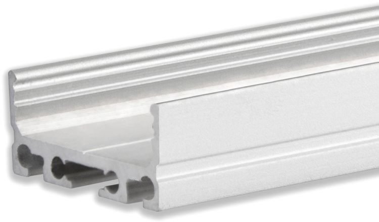 ISOLED LED Aufbauprofil SURF24 FLAT V1 Aluminium eloxiert, 300cm