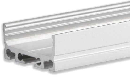 ISOLED LED Aufbauprofil SURF24 FLAT V1 Aluminium eloxiert, 200cm