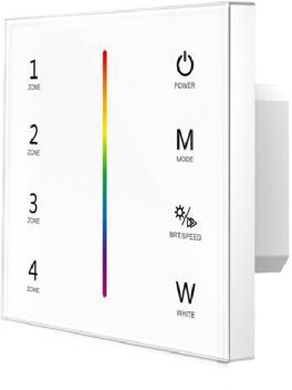 ISOLED Sys-Pro RGB+W 4 Zonen Einbau-Touch-Fernbedienung + DMX Output, weiß, 230V