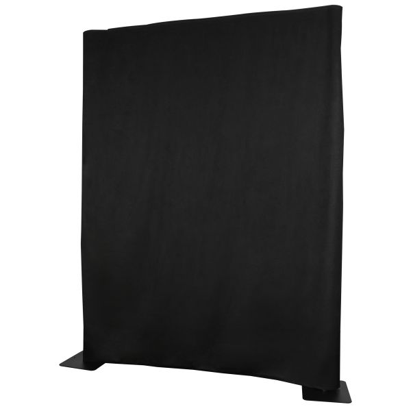 Wentex P&D Molton Vorhang glänzend 7.67 oz/yd² Schwarz - 9' x 4' (B x H) - ungefaltet