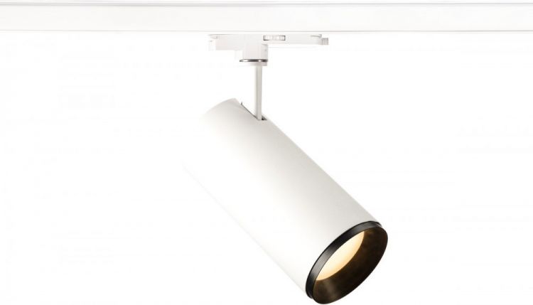 SLV NUMINOS, spot pour rail 3 allumages, intérieur, 60°, blanc/noir, LED, 28W, 2700K, variable