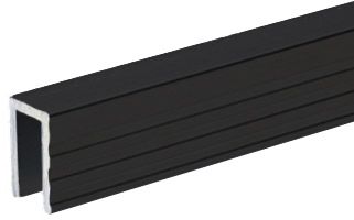 Adam Hall Hardware 6200 BLK - Aluminium Kappe für 7 mm Trennwände, schwarz