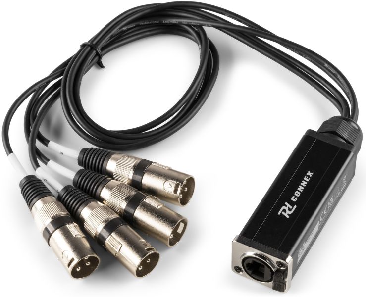 PD-Connex CX190 RJ45 auf 4x XLR3M Kabelverteiler 0,7m