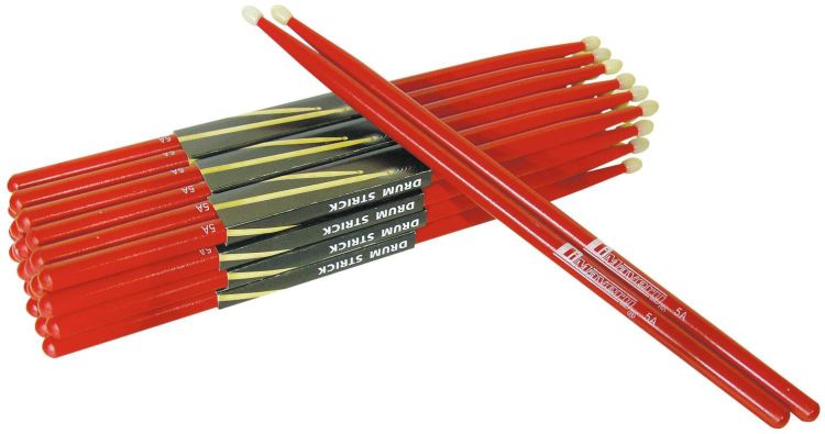 DIMAVERY DDS-5A Drumsticks, Ahorn, rot