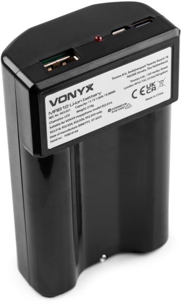 Vonyx MRB12 Lithium-Ionen-Akkupack 12V mit Ladegerät