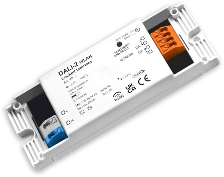 ISOLED DALI-2 Interface WLAN zur DALI Bus Parametrierung mit DALI Cockpit Windows-Software