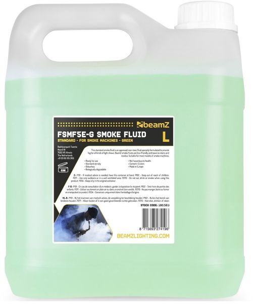 beamZ FSMF2 Smoke Fluid 2L Standard Grün