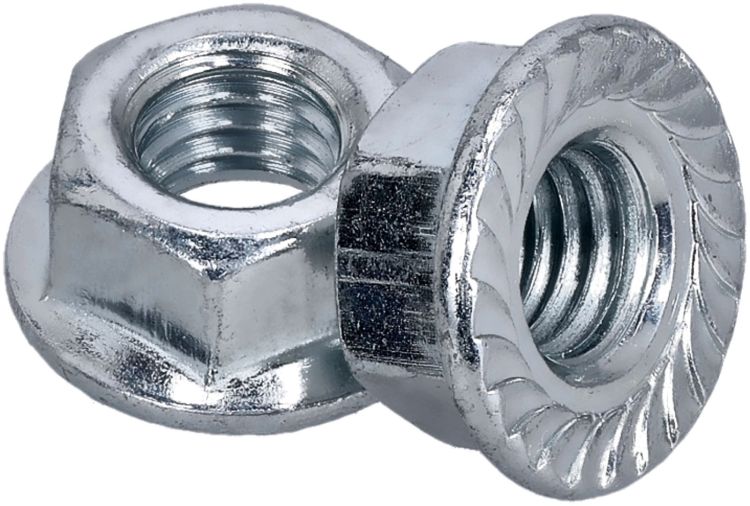 Adam Hall Hardware 56 M6 NUT - Sperrzahn Mutter M6,Stahl verzinkt,selbstsichernd