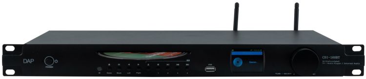 DAP-Audio CDI-160BT CD & Media Player 1U CD, Internet, DAB+, FM-Radio, USB, Bluetooth 5.3