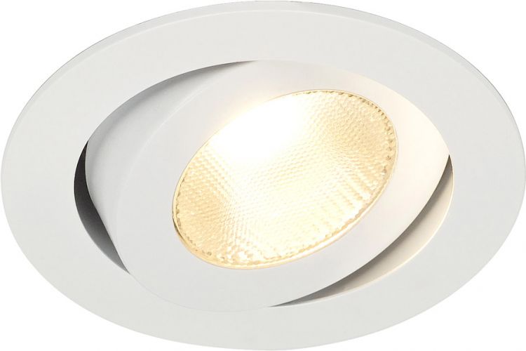 SLV CONTONE Downlight, schwenkbar, rund, weiss, 13W LED, warmweiss