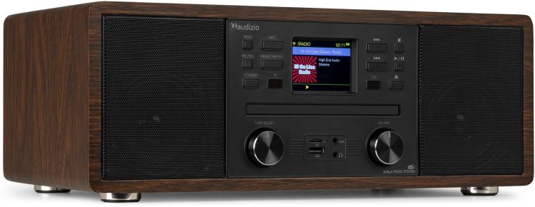 Audizio Avola Digitales Musiksystem CD/BT/DAB+/Internet Holz