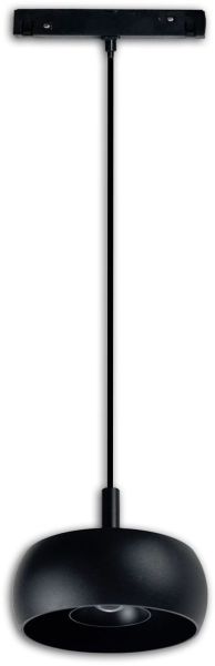 ISOLED Track48 Hängeleuchte Circle 8W, 45°, 48V DC, schwarz, 3000K