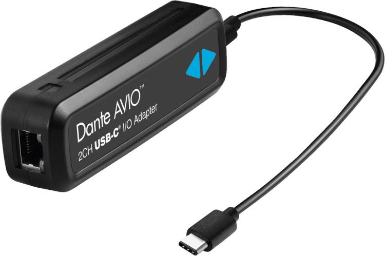 MONACOR ADP-USBC-2X2 Dante®-AVIO-USB-Adapter, Typ-C™