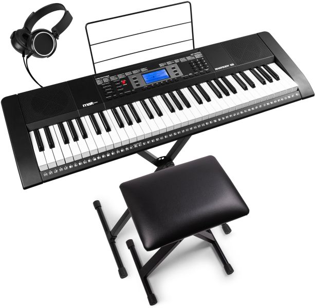 Max Rhapsody61L Elektronisches Keyboard mit 61 beleuchteten Tasten Set