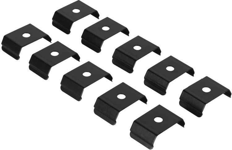 Artecta Mounting Clips for Profile 25 Set mit 10 Stück - schwarz