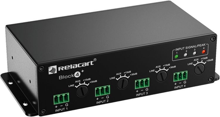 MONACOR BLOCK4 4-Kanal-Dante®-Audio-Switch