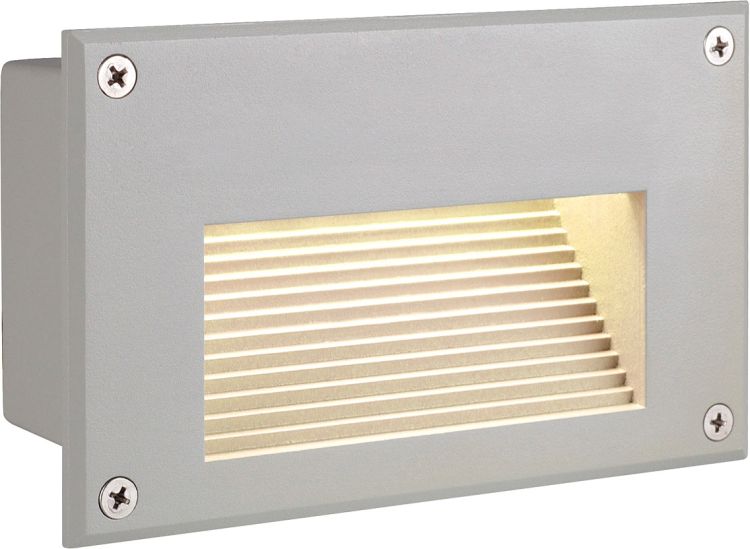 SLV BRICK LED Downunder Wandleuchte, silbergrau, warmweisse LED -B-Stock-