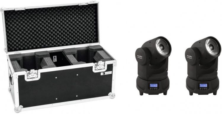 EUROLITE Set 2x LED TMH-X1 Moving-Head Beam + Case