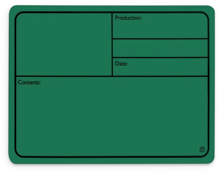 Adam Hall Hardware 88001 M GREEN - Beschriftungsschild Kunststoff, magnetisch 177 x127 mm, grün