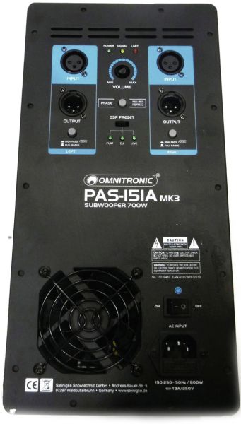 Platine (Endstufe) PAS-151A MK3 (komplett)