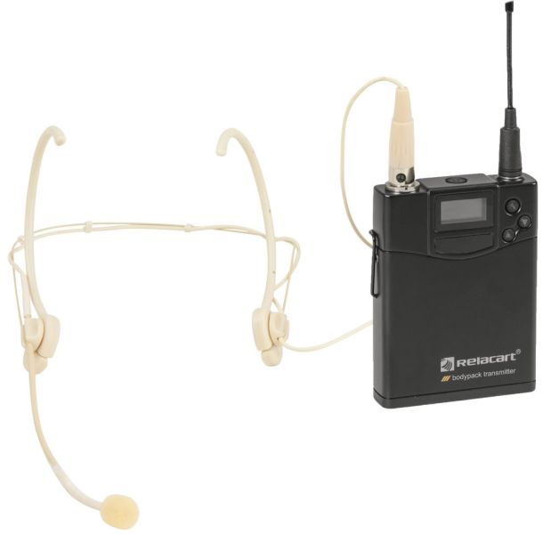 RELACART UT-222 Bodypack 522-554 MHz mit HM-600S Headset