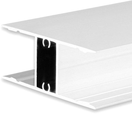 ISOLED LED Aufbauleuchtenprofil HIDE DOUBLE Aluminium weiß RAL 9003, 200cm