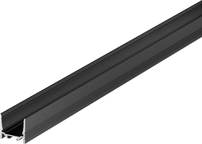 SLV GRAZIA 20, Aufbauprofil, LED, standard, gerillt, 1m, schwarz