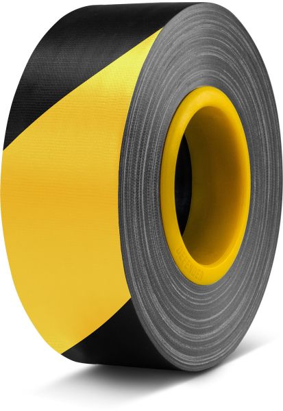 Defender EXA-TAPE® BY 50 ERGO-CORE - Premium Gewebeklebeband mit ERGO-Core | schwarz/gelb |