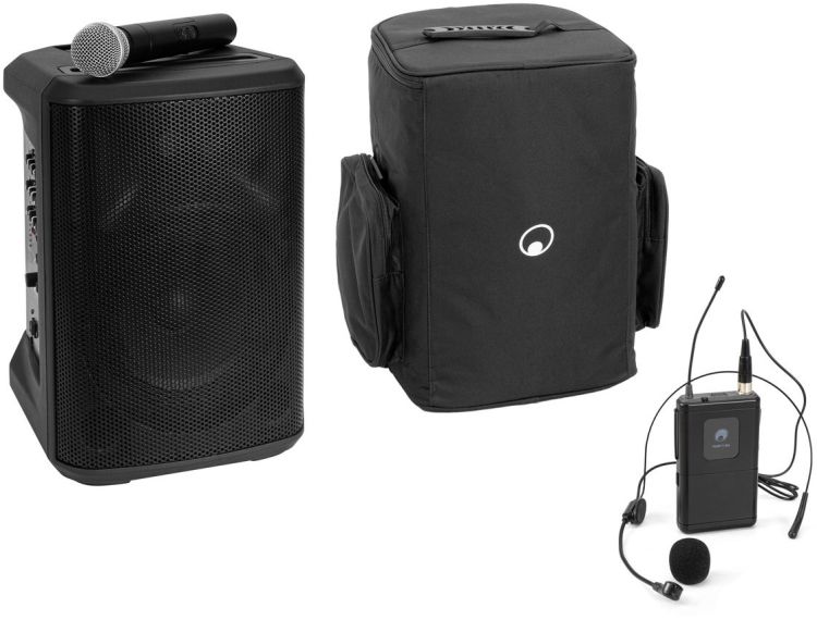 OMNITRONIC Set PORTY-8A Drahtlos-PA-System + Taschensender inkl. Headset + Soft-bag